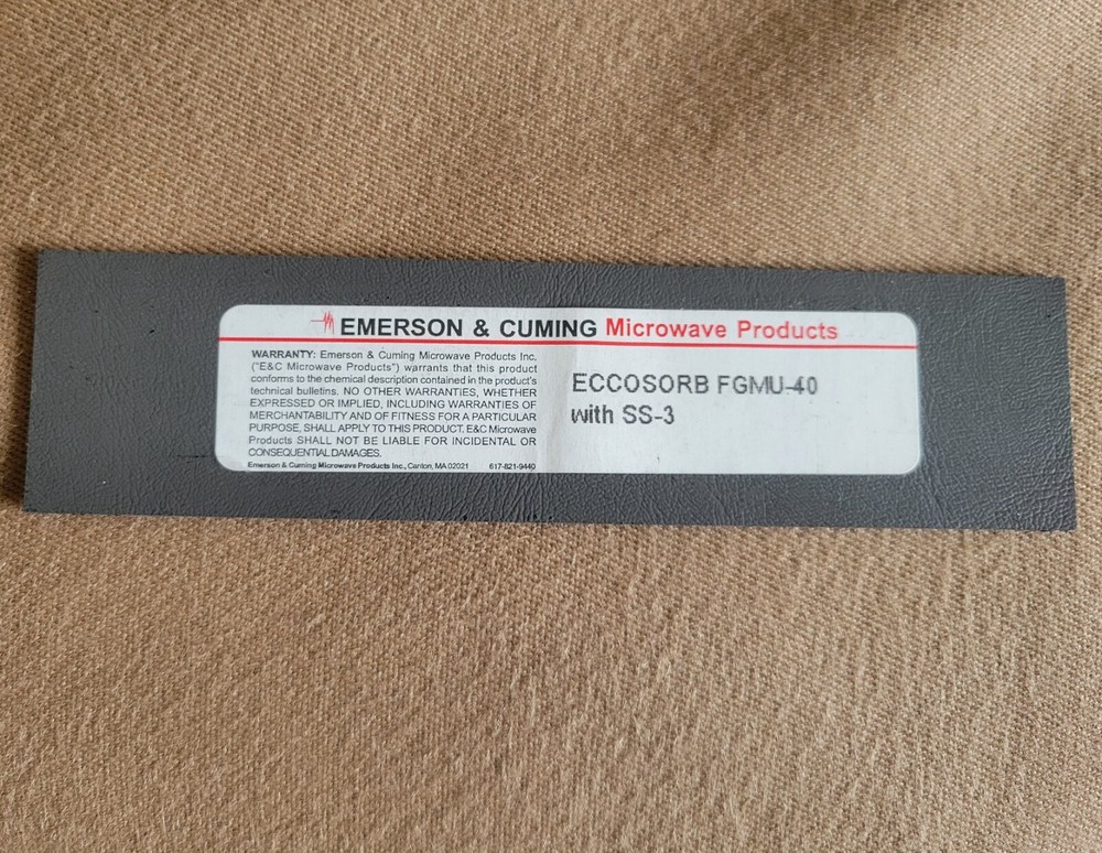 Emerson Eccosorb FGMU-40 3-18GHz Mode Absorber with Pressure Sensitive Adhesive