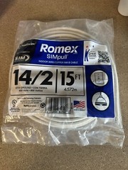 NEW Southwire Romex SimPull 15 ft. 14/2 Indoor Wire/Copper NM-B Cable