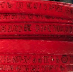 75 Feet – For 110 – Raychem 15XTVR1-CT 15 watt High Temp Heat Trace Cable -New!