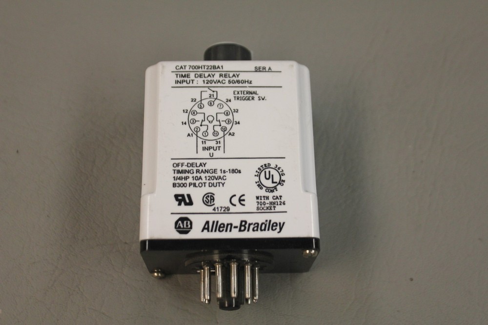 ALLEN BRADLEY 700-HT22BA1 SER A 120 VAC TIME DELAY RELAY
