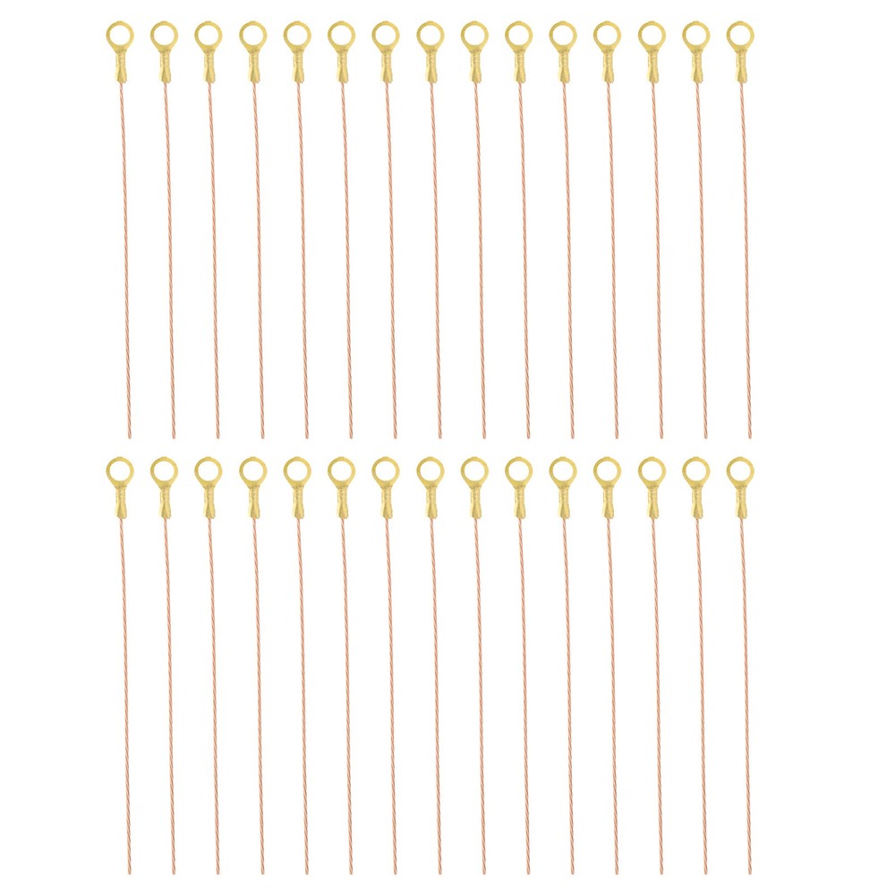 10 Inch Bare Copper Wire-Copper Grounding Lugs, 30 Pcs Cables with Lug