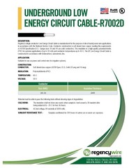 Regency Wire 18awg ULEC Underground PVC Sprinkler Irrigation 30V Blue /100ft