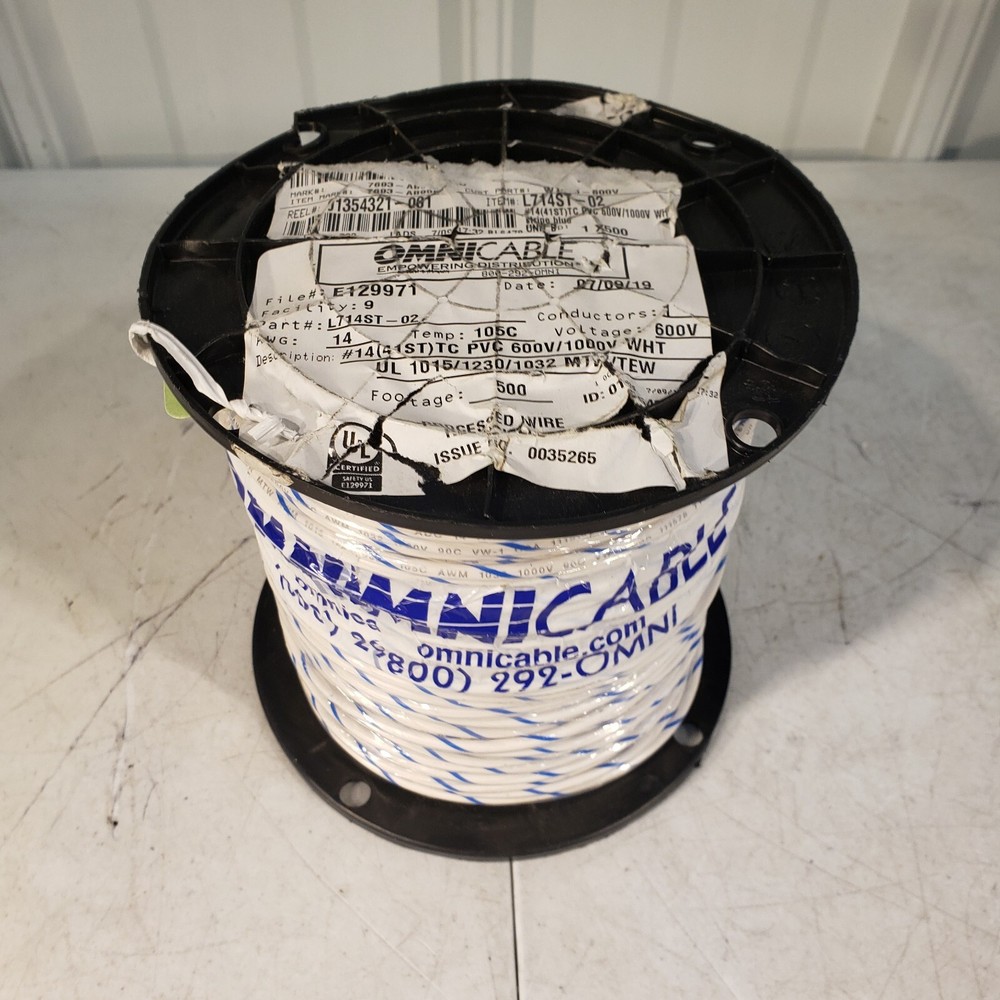 PRICE PER FOOT – Omnicable L714ST-02 Single Conductor 14 AWG 600V 105⁰C