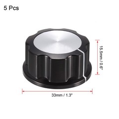 5Pcs Speaker Control Knob Power Amplifier Knob 33mm Dia. Rotary Knobs