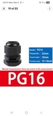 100 PCS CABLE GLAND IP68 WATERPROOF NYLON COMPRESSION PG16