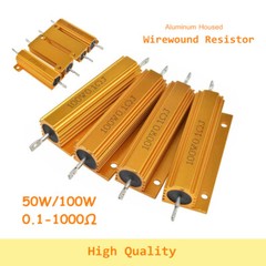 0.1-1000Ω Ohm 50/100W Watt Shell Power Aluminum Housed Case Wirewound Resistor