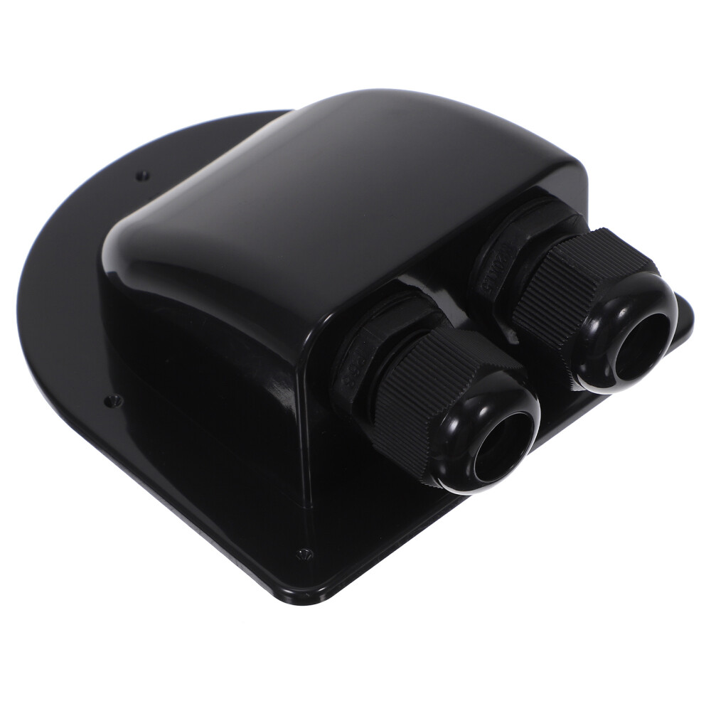 Weatherproof Cable Entry Plate ABS 2-hole Roof Wire Entry Gland Dual Hole Cable