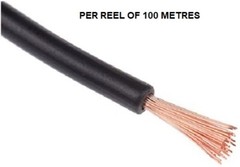 RS Pro 1 Core 6 mm² Power Cable, Black Polyvinyl Chloride PVC – BV1C0060BLACK