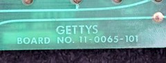 Gettys Board Mod. Type No. 11-0065-101 Used