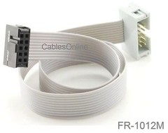 1-ft 10-Pin 2.54mm-Pitch Male/Female 10-wire IDC Flat Ribbon Extension, FR-1012M