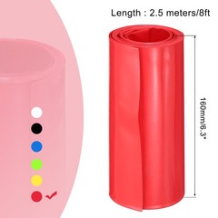 Battery Wrap Heat Shrink Tubing 102mm Dia 160mm Flat 8 Feet Red