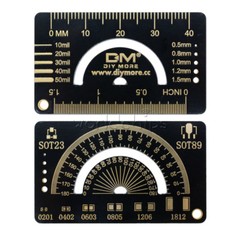 4cm FR4 Multifunctional PCB Reference Ruler Measuring Tool Angle Measure Meter