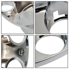 Chrome Rear Wheel Axle Hub Cover Kit Semi ABS 33mm Nut Covers Plastic Set of 4