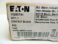 EATON, 10250T51, CONTACT BLOCK, LOT OF 3