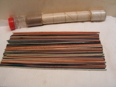 VINTAGE 66 Pieces 12 1/4″+ Long 12 Gauge Copper Wire. In Homemade Tube Various C