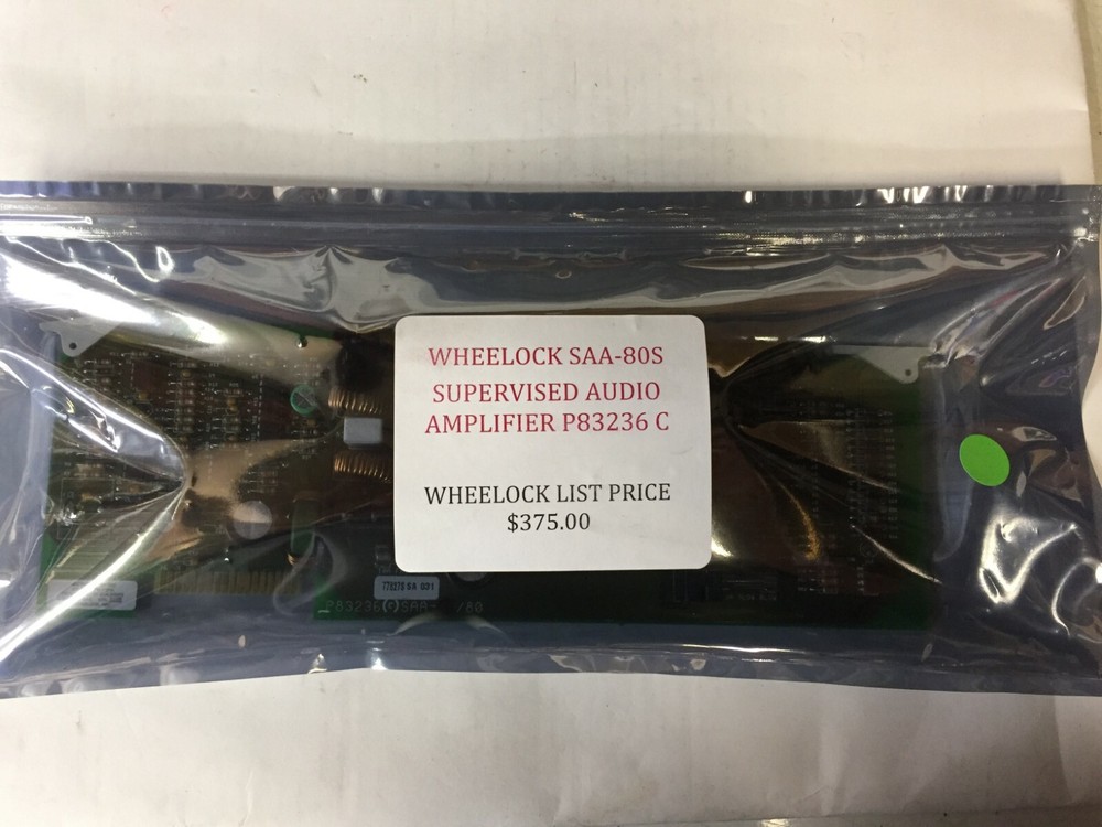 WHEELOCK P83236C SAA- 80S SUPERVISED AUDIO AMPLIFIER PCB