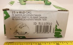 25 PIECE WAGO 812-141 GROUND (EARTH) BUSBAR CARRIER (GREEN/YELLOW)