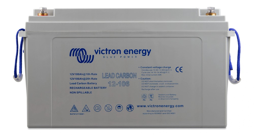 Victron Energy 12V 106Ah Lead Carbon Battery – Deep Cycle – New – Free Shipping