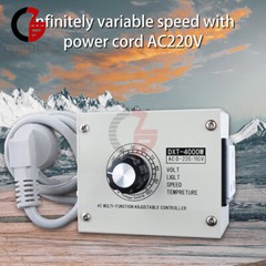 110V 4000W Adjustable Voltage Regulator Dimming SCR Temperature Speed Controller