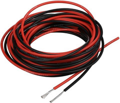 22 Gauge Silicone Wire Red and Black Each 10Ft Flexible 22 AWG Stranded Tinned C