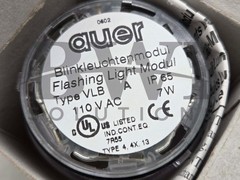 NEW Auer 760004310 Clear VLB Flashing Light Module 110VAC, 7W, IP65, Lot of 2