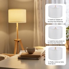 7 Inch Lamp Harp Kit 17.5mm Solid Brass Ball Finial 2 Heavy Duty Bracket Saddle