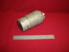 FEMALE CORD CAP 600 VOLT TWIST LOCK 480 VOLT 3 WIRE HEAVY DUTY 50 AMP USED STEEL