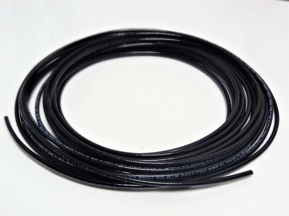 100 FT 14 AWG BLACK THHN THWN THWN STRANDED COPPER BUILDING WIRE