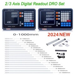 3Axis DRO + Linear Scale 100&150&150mm 5um TTL Display Kit CNC Milling Lathe