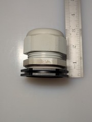 Plastic Cable Gland (strain relief), 1 ” to 1 1/4″ Cable, M50 x 1.5. New.