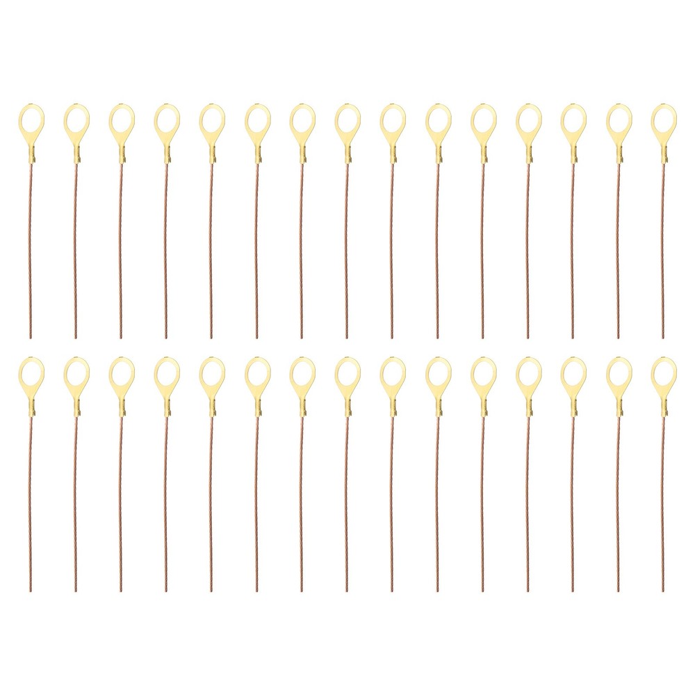 8 Inch Bare Copper Wire-Copper Grounding Lugs, 30 Pcs Copper Cables with Lug
