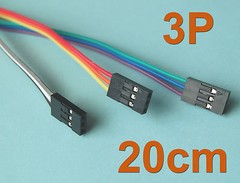 50 Pcs 20cm ( 7.9″ ) Length Dupont Wire Cable 3p 3p Pin Header 2.54mm Pitch