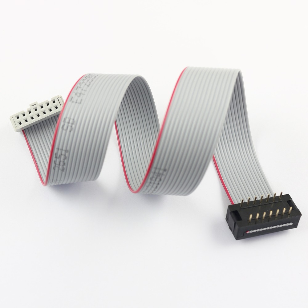 2Pcs IDC Male 14 Pin Connector To IDC Female 14 Pin Flat Ribbon Cable L= 30CM