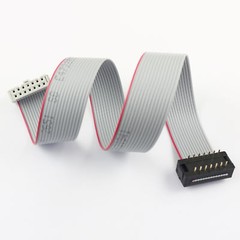 2Pcs IDC Male 14 Pin Connector To IDC Female 14 Pin Flat Ribbon Cable L= 30CM