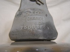 Chance High Voltage Cap & Pin Electrical Insulator 7500 Test Porcelain & Galvani