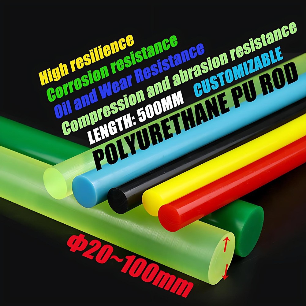 PU Polyurethane Solid Round Rod Bar Stick Φ 20mm ~ 100mm Elastic Shock Absorber