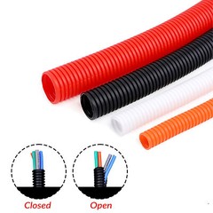 Conduit Spilt Cable Tidy Flexible Tube Convoluted Protection Tubing PP Organiser