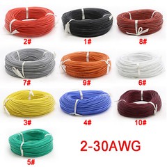 Flexible Silicone Cable Wire 2/4/7/8/10/11/12/13/14/15//16/17/18/20/22 – 30 AWG