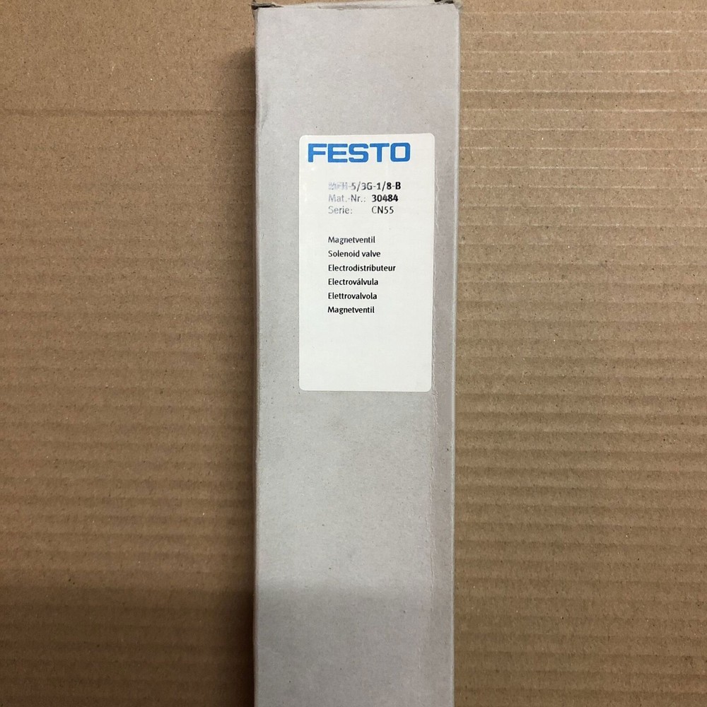New One Festo MFH-5/3G-1/8-B 30484 Solenoid Valve MFH5/3G1/8B Expedited Shipping