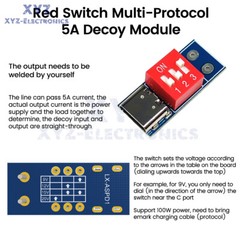PD/QC Decoy Fast Charging Trigger Module Adjustable Voltage 5V9V12V20V Type-C