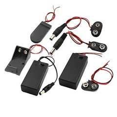 C/D/AA/AAA x 1-10 Battery Holder Box With Wire Case Connector Open or Enclosed