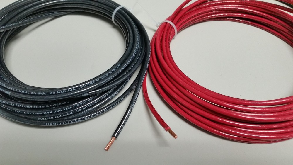 10 GAUGE THHN THWN WIRE BLACK,RED Green 150 FEET EA THWN 600V COPPER STRANDED