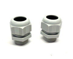 Bimed BM-17 Cable Gland M32x1.5 18-25mm Cable, Polyamide, RAL7035 Gray, LOT OF 2