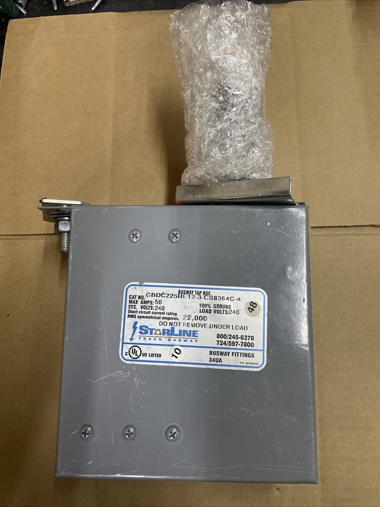 1)Starline CBDC225HE12-3-CS8364C-4 Busway Tap Box 50A