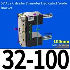 Cylinder Guide Bracket 32/40/50 for Fixing The Rack Extension Rod Accessory