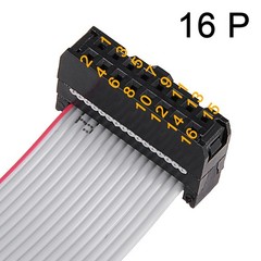 IDC 16 Pin Connector Flat Ribbon Cable Female Connector 30cm 2.54mm Pitch,5pcs