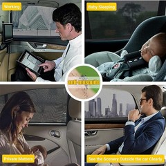 Universal Fit Car Window Sun Shade for Most SUV Front Seat, 2 Pcs 25″x36″ Mesh P
