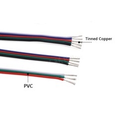 Flat Ribbon Cable 3 4 5 6 Pin Way Hook-up Wire Flexible PVC Cable LED Connectors