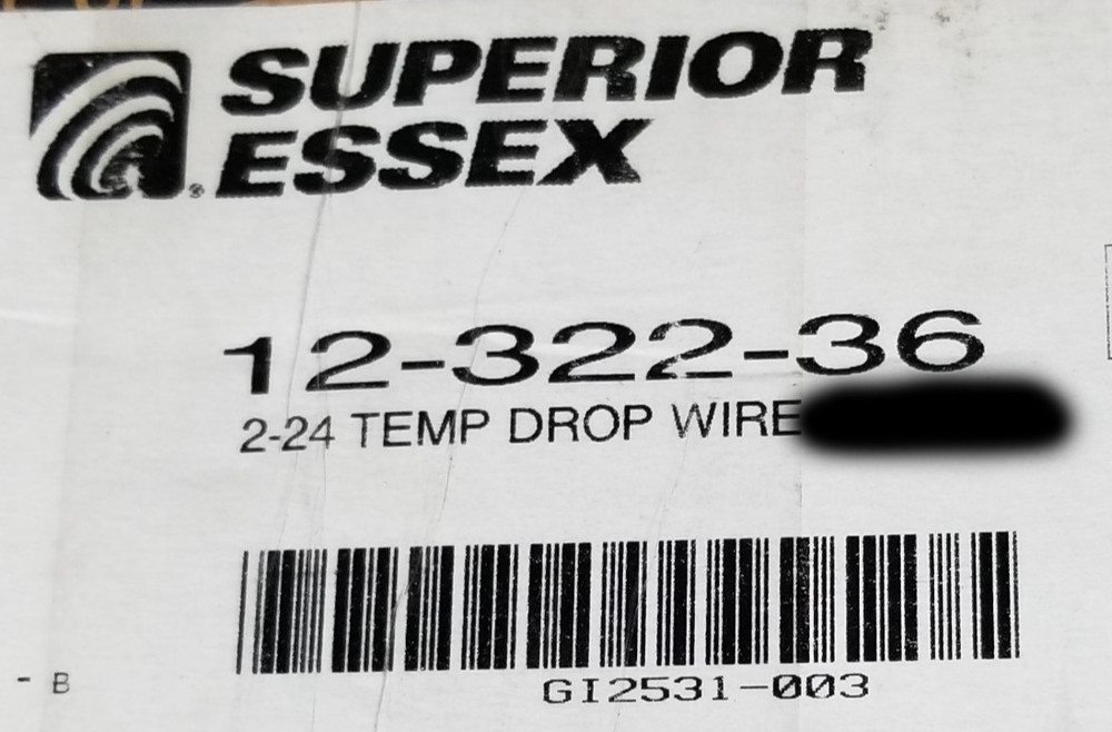 Superior Essex 12-322-36 24/2C Solid TDW Temporary Drop Wire Safety Orange/100ft