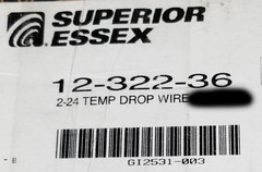 Superior Essex 12-322-36 24/2C Solid TDW Temporary Drop Wire Safety Orange/100ft